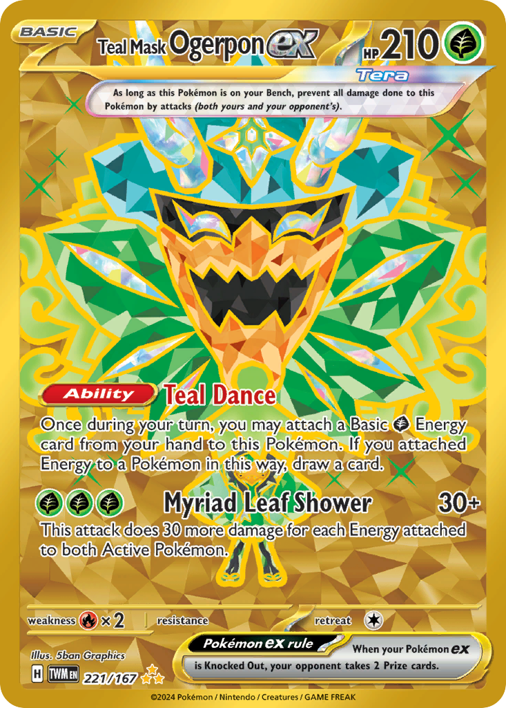 Teal Mask Ogerpon ex (HR) (English)