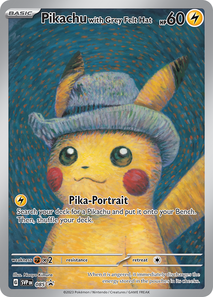Pikachu with Grey Felt Hat (English)
