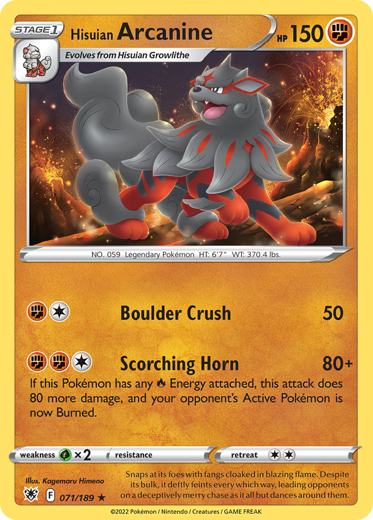 Hisuian Arcanine (English)