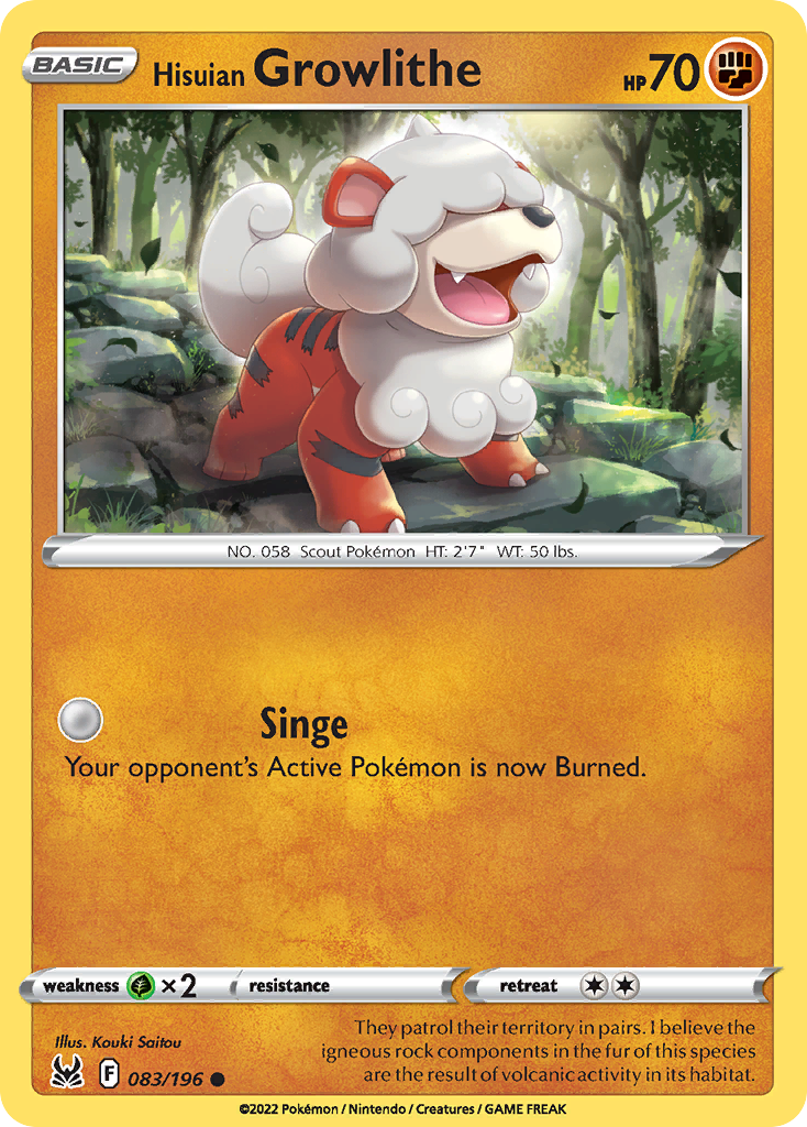 Hisuian Growlithe (English)
