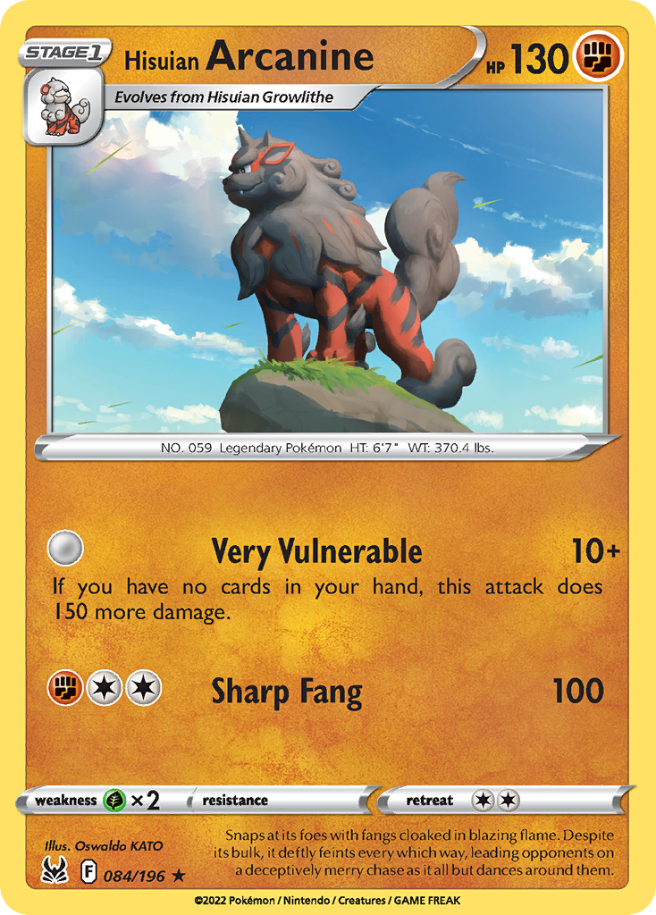 Hisuian Arcanine (English)