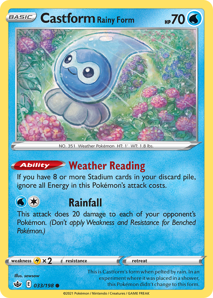 Castform Rainy Form (English)