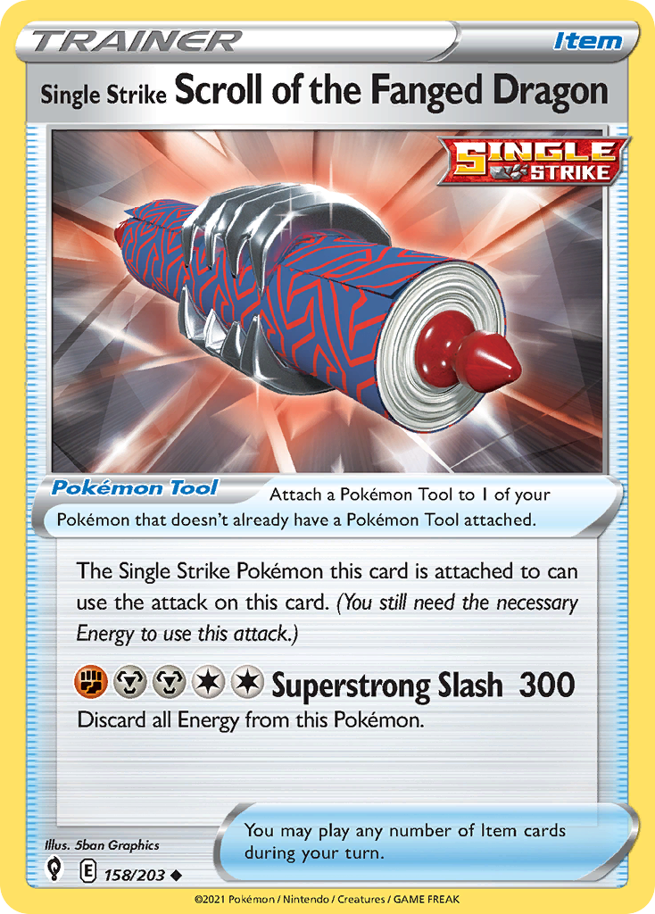 Single Strike Scroll of the Fanged Dragon (English)