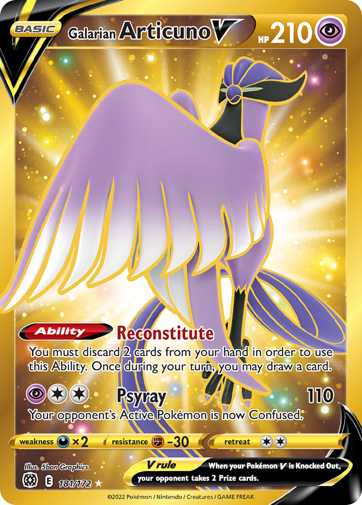 Galarian Articuno V (HR) (English)