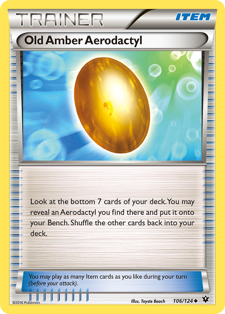 Old Amber Aerodactyl (English)
