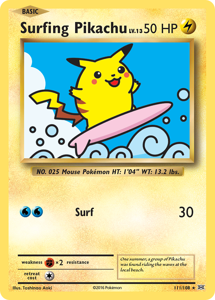 Surfing Pikachu (HR) (English)